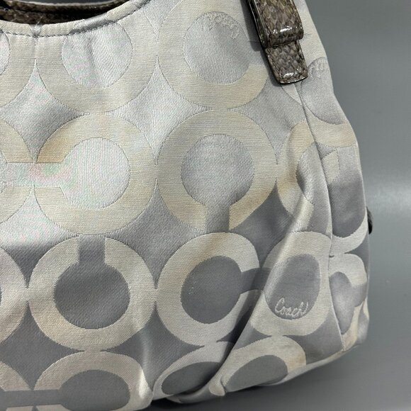 Coach # 17689 Limited Edition Madison OP Art Sateen Maggie Shoulder Bag - Picture 9 of 15